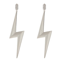 The Bolt Statement Earrings- Silver