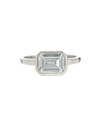 Brigitte Bezel Ring- Silver View 1