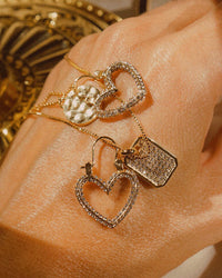 Pave Mini Heartbreaker Hoops- Gold View 5
