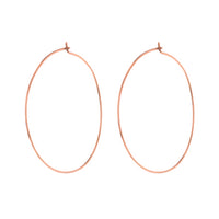 Capri Wire Hoops - Rose Gold