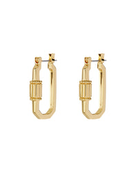 Carabiner Hoops- Gold View 1