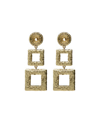 Ceaser Statement Earrings- Gold View 1