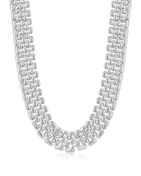 Celine Chain Link Necklace- Silver View 1