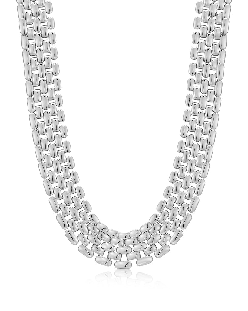 Celine D'Aoust Baguet Diamonds Rising Sun Chain Necklace Diamond/ Gold