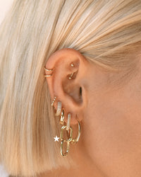 Chain Link Huggies- Gold View 10