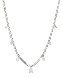 Cher Diamonte Necklace- Silver