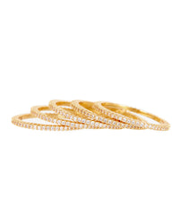 Classique Pave Bands Set- Gold view 2