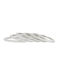 Classique Pave Bands Set- Silver view 2