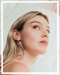 Whisper Wire Hoops- Silver View 4