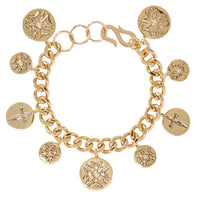 The Cross Coin Bracelet- Gold