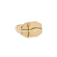 The Cross Signet Ring- Gold