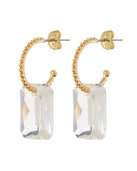 Crystalline Hoops- Gold View 1