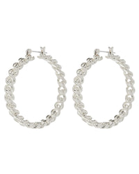 Cuban Link Hoops- Silver
