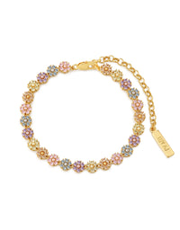 Daisy Studs Anklet- Gold View 1