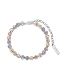 Daisy Studs Anklet- Silver View 1