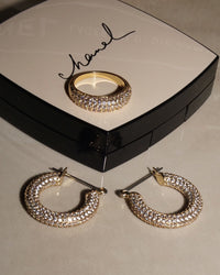Pave Tube Ring- Gold View 4
