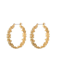 Daisy Chain Hoops- Gold View 1