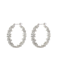 Daisy Chain Hoops- Silver View 1