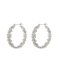 Daisy Chain Hoops- Silver