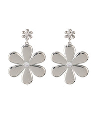 Daisy Statement Earring- Silver View 1