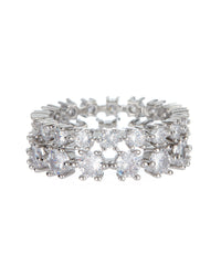 Diamond Bijoux Ring Set- Silver View 1