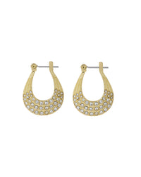 Diana Pave Hoops- Gold View 1
