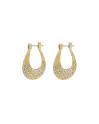 Diana Pave Hoops- Gold View 2