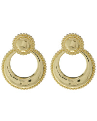 Dree Studded Statement Hoops- Gold View 1