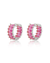 Emerald Ballier Huggies- Pink- Silver View 1