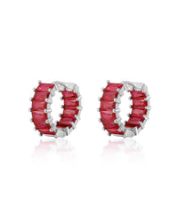 Emerald Ballier Huggies- Ruby Red- Silver View 1