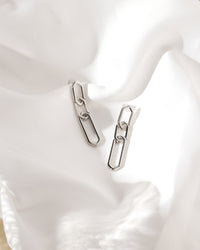 The Slash Chain Studs- Silver View 3