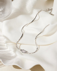 The Camille Chain Necklace- Silver View 4