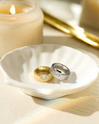 The Francois Ridged Ring- Silver View 2