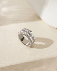 The Baguette Coil Ring- Silver view 2
