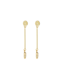 Etched Punk Bar Studs- Gold