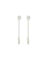 Etched Punk Bar Studs- Silver View 1