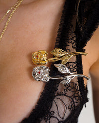 Rosa Bobby Pin Set- Silver View 4