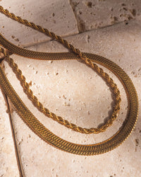 L'Amor Chain Necklace Set- Silver View 2