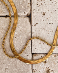 L'Amor Chain Necklace Set- Gold View 5