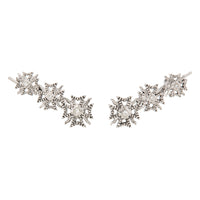 The Fleur Crawler Earrings- Silver View 1