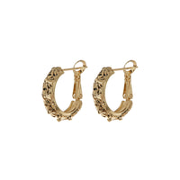 The Fleur Hoops- Gold