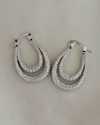 Pave Dolly Hoops- Silver View 5