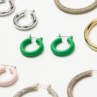 Rainbow Baby Amalfi Hoops- Neon Green View 3