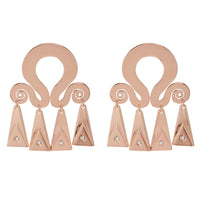 Spiral Statement Earrings- Rose Gold View 1