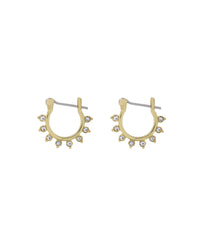 Gloria Diamonte Hoops- Gold View 1