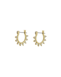 Gloria Diamonte Hoops- Gold View 2