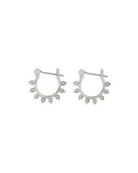 Gloria Diamonte Hoops- Silver View 1