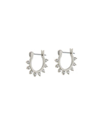 Gloria Diamonte Hoops- Silver View 2