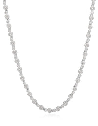 Hex Pave Disc Necklace- Silver View 1