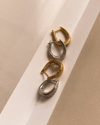 Pave Cuvee Hoops- Silver View 4